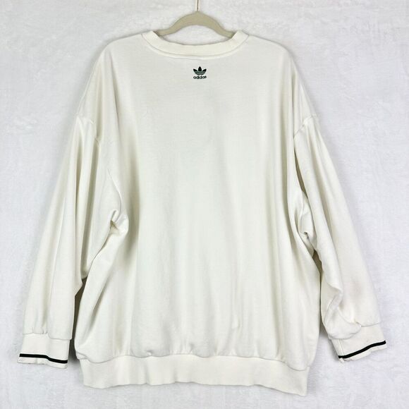 Adidas Tennis Academy Crew Sweatshirt Size Large Oversized Preppy Old Money - Picture 3 of 10